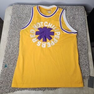 Red Hot Chili Peppers RHCP 83 Bravado Yellow Purple Jersey Size L‎